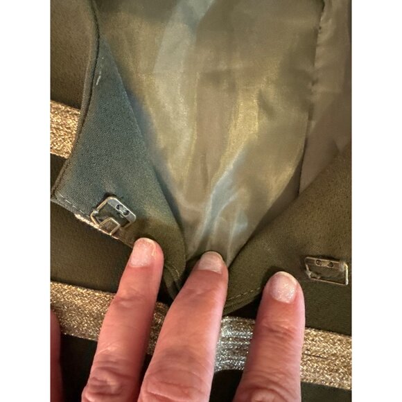 Soho New York & Company XL Blazer Olive Green Gold Buttons - Picture 5 of 5